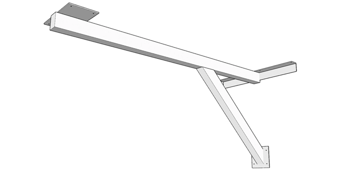 Wall Mounted Cantilever Table Support Drawing